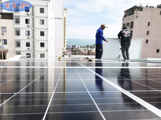 HÌnh ảnh thi công hệ 10kwp tại khách sạn Be Bea